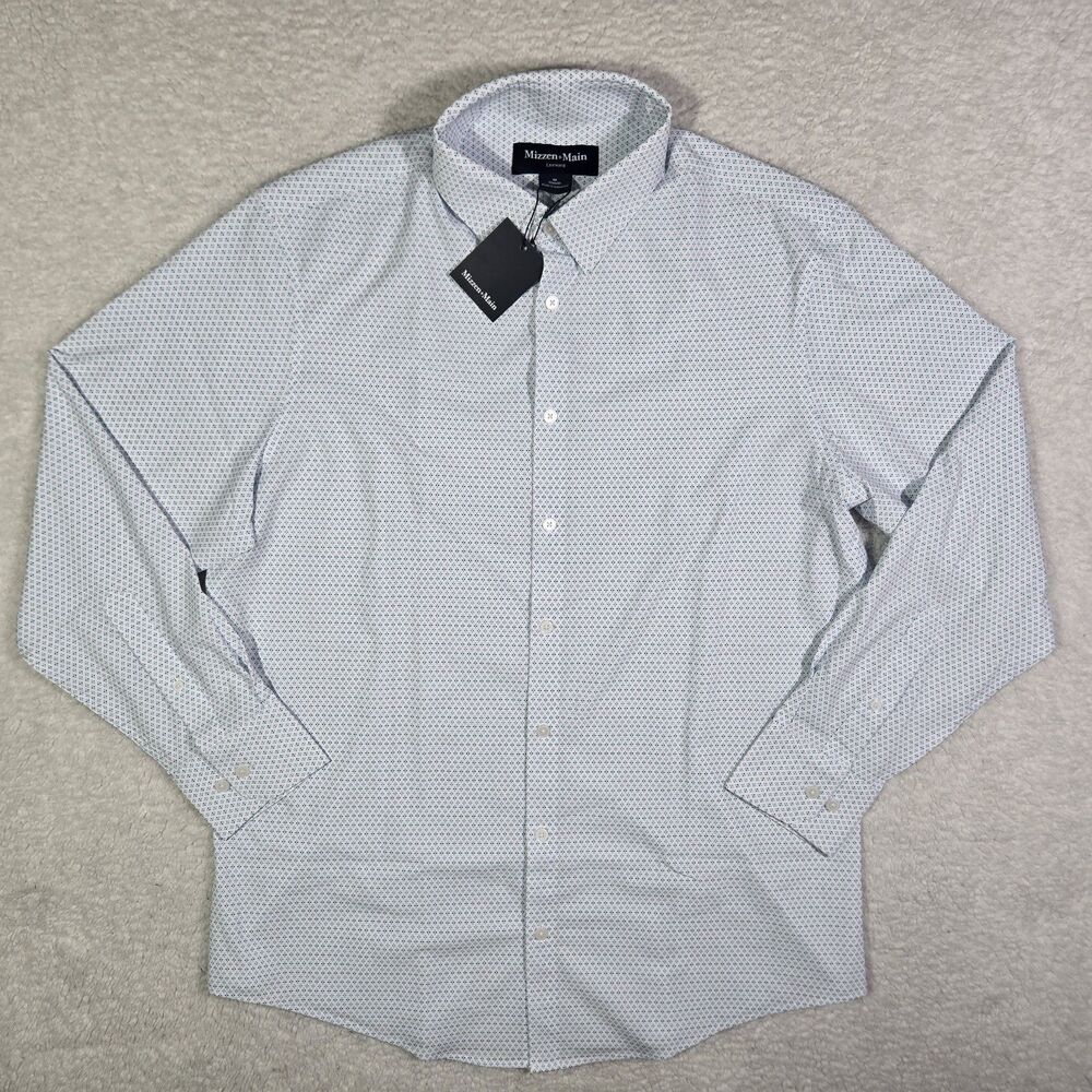 Mizzen Main Leeward Classic Mens Medium Performance Long Sleeve Button Shirt